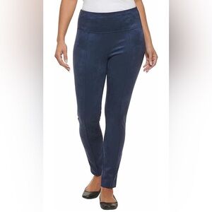 Andrew Marc Womens Lightweight Faux Suede Pull on Pant